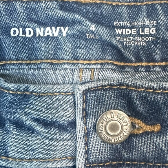 NWT. Old Navy Extra High-Rise Wide Leg. 4Tall - Picture 3 of 10